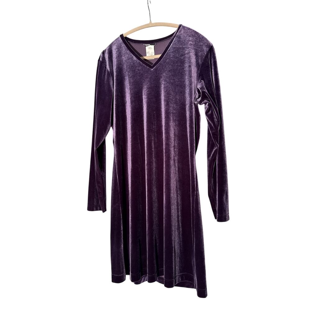 No Tag‎ Purple Velvet Dress Sz M Vintage 90's